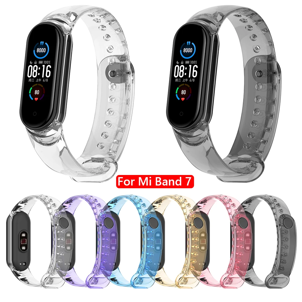 

Discoloration Replacement TPU Band Smart Sports Wristbands Strap Watchband Bracelet Accessories for Xiaomi Mi Band 7 NFC