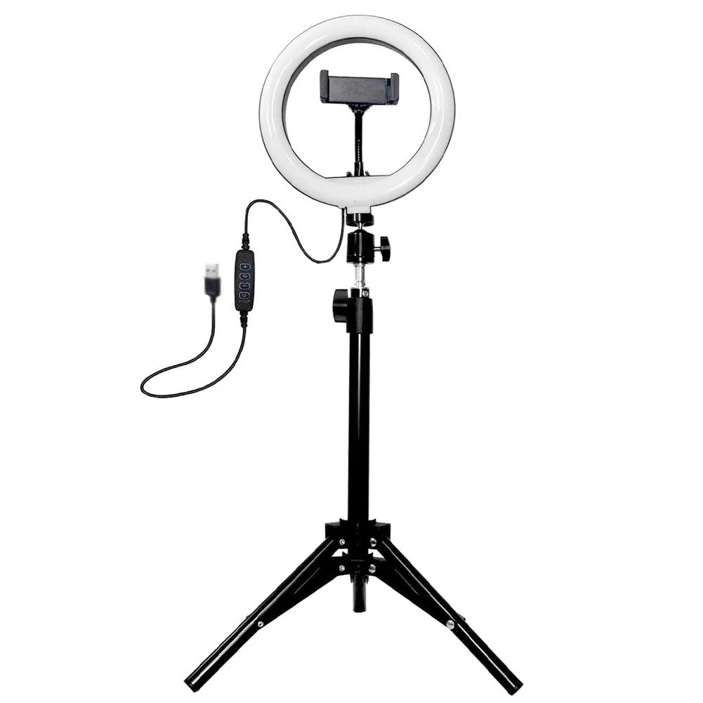 

LED Selfie Ring Light Stand Ringlight Phone LED Ring Fill Lamp Photography Light with Tripod for Video Live