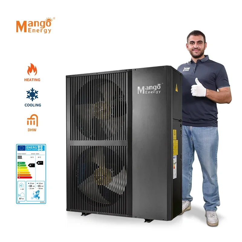 Тепловой моноблок с воздушно-водяным насосом 3HP 9KW R32 производства Mango QII