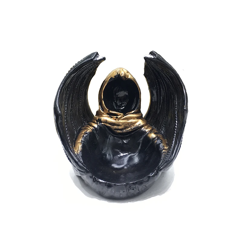 

1pc Resin Crafts Black Magic Angel Magic Array Crystal Ball Base Display Stand Divination Meditation Altar Decorative Gifts