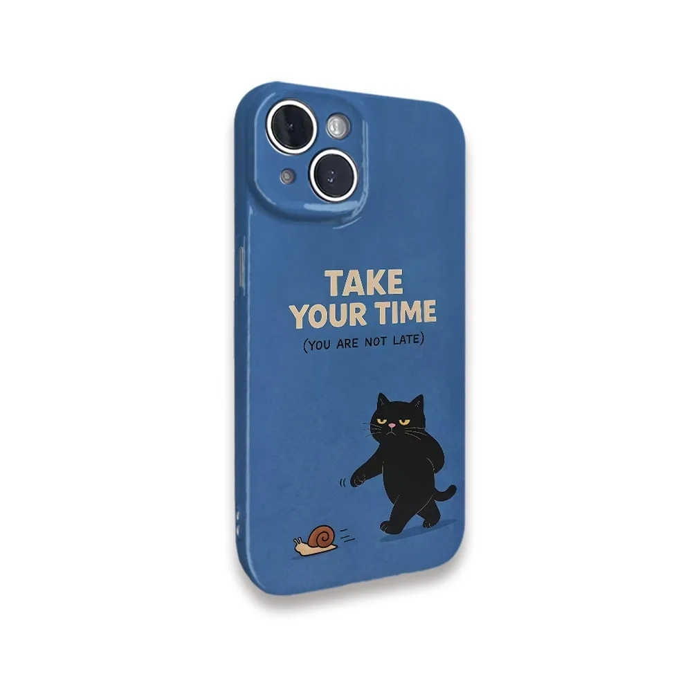 Чехол для телефона Blue Black Cat Snail для iPhone 17, 17e, 16e, 16, 15, 14, 13, 12, 11, X, XS, XR, XSMAX, 7, 8, Air, Pro, Max, Plus, двухслойный (art.: 3920dbbd3e86d) - 3920dbbd3e86d
