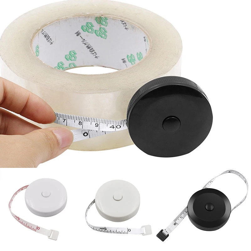

1.5m 60inch Black Double Sided Measuring Tape Auto Retractable Tools ABS Flexible Sewing Mini Measuring Tape Measuring Gadget