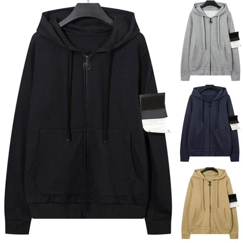 

Autumn and Winter New Men's Women's Stone Label Zipper Fashion Casual Hoodie