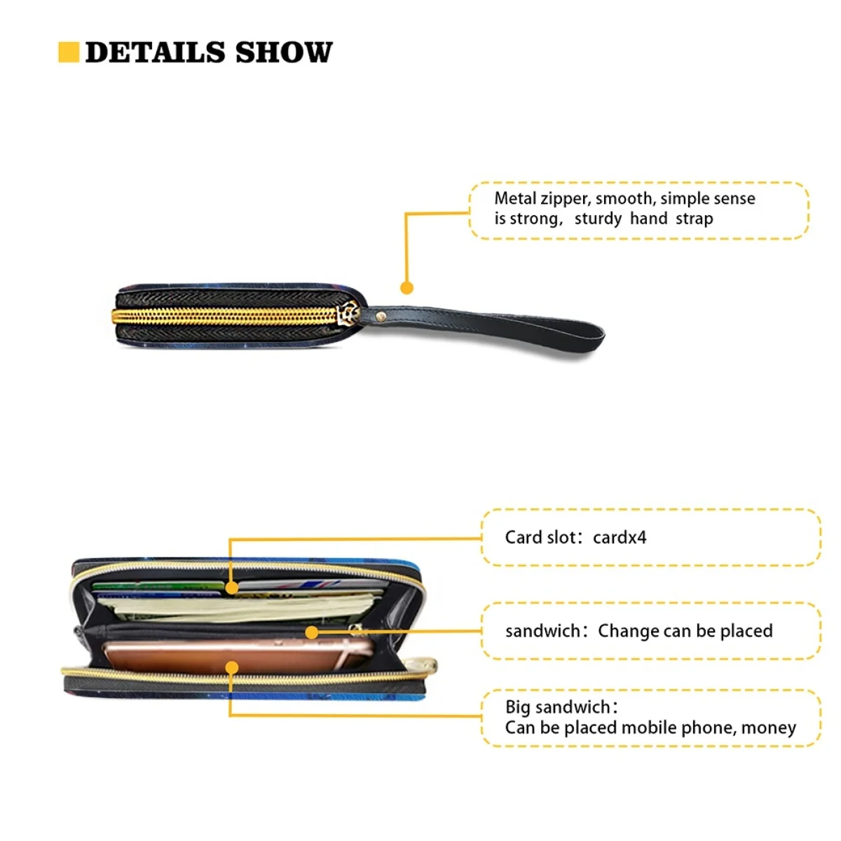 Belidome Killer Whale Orca Brand Design Women Zip Around Organizer Wallet Leather Card Holder Clutch Long Purse Wristlet Handbag