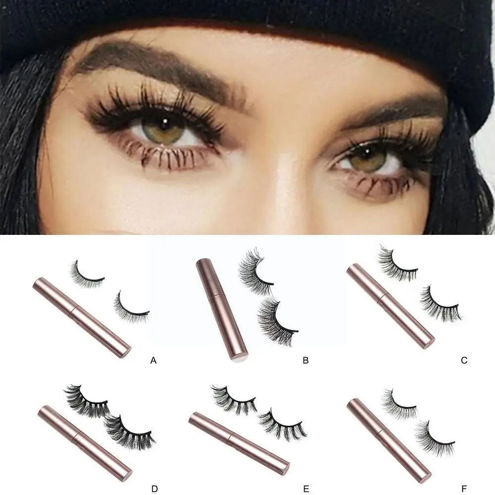 

1 Set Magnetic Eyelashes 3d False Eyelashes With Liquid Fake Lasting Supplies Long 2021 Magnet Kit Hot Eyelash Makeup Eyeli U0c5