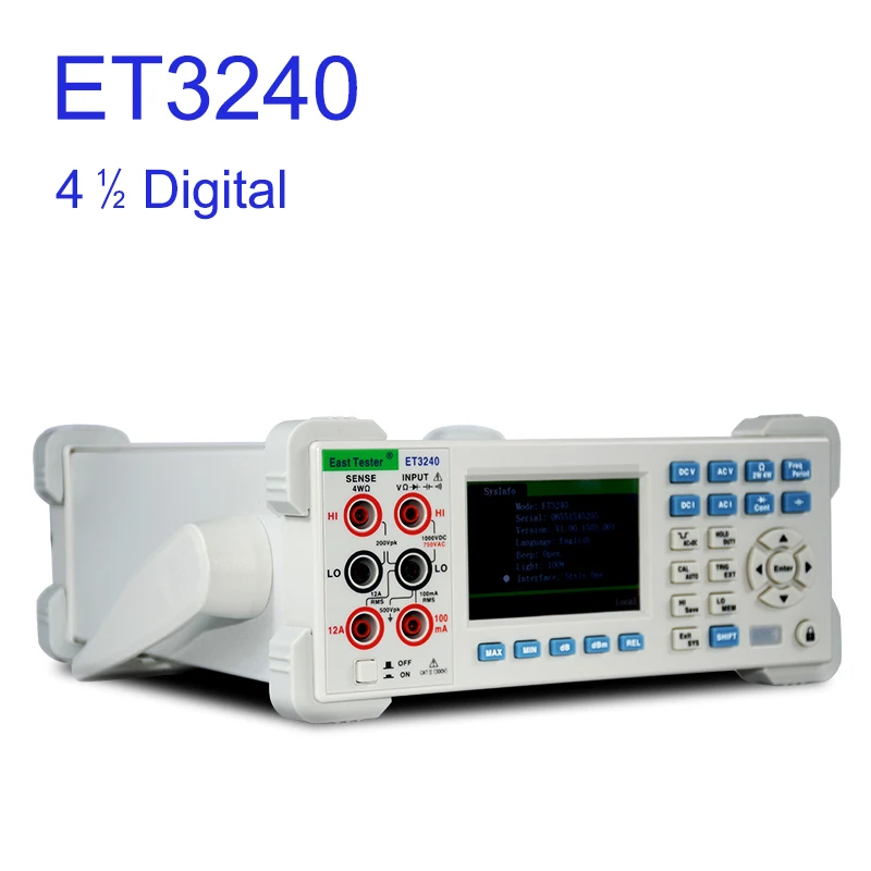 

ET3240 4 1/2 цифр Измерение переменного/постоянного тока 1100 в 12 а диапазон настольный цифровой мультиметр