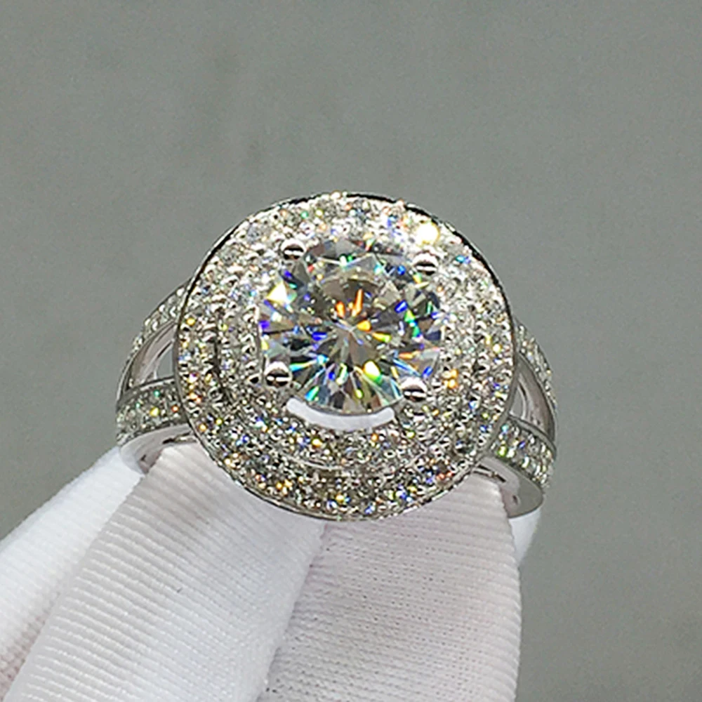 

Huitan Temperament Round Shaped Rings Full Paved AAA CZ 2022 New Fashion Wedding Bands Accessories High Quality Women Jewelry