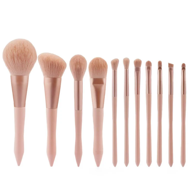 

11 Pcs Girl Powder Pashion Makeup Brush Makeup Repairing Foundation Blush Brush Eye Makeup Set Brush Portable Makeup Brush