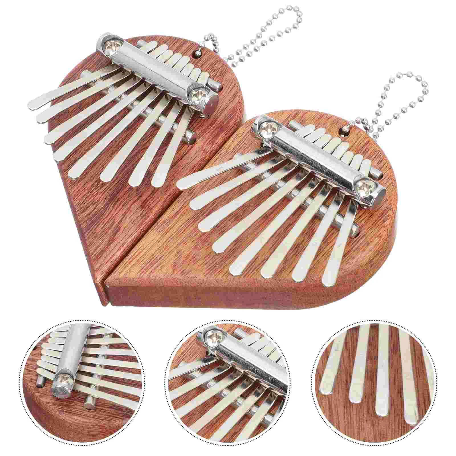 

2PCS Small Instruments Mini Wooden Thumb Pianos Reliable Kalimba Finger Pianos