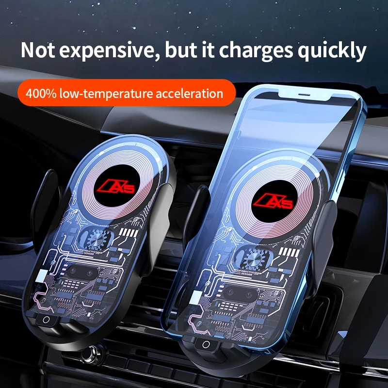 

For AUDI A3 A4 A5 A6 A7 A8 Q2 Q3 Q5 Q7 TT Car phone stand wireless charger transparent creative outlet smart