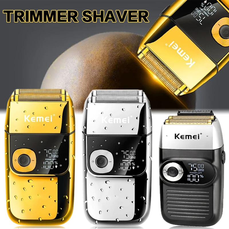 

Kemei Men's Electric Razor Beard Hair Trimmer Rechargeable Professional Shaving Machine Mini Hair Cutter Adult Shaver For Men 5