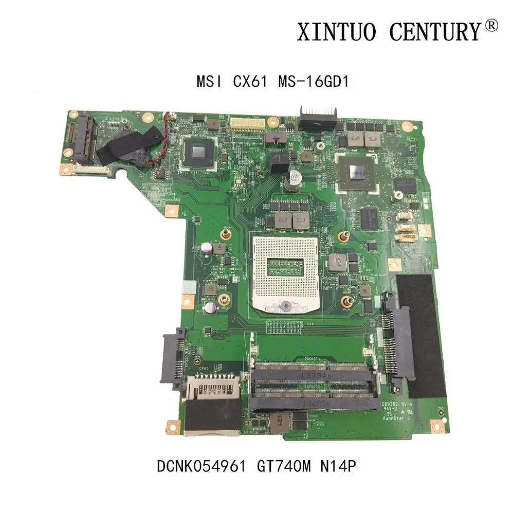 

Материнская плата DCNK054961 для ноутбука MSI CX61 MS-16GD1 VER: 1,1 с фотографией GT740M 2G, материнская плата 100%, протестирована