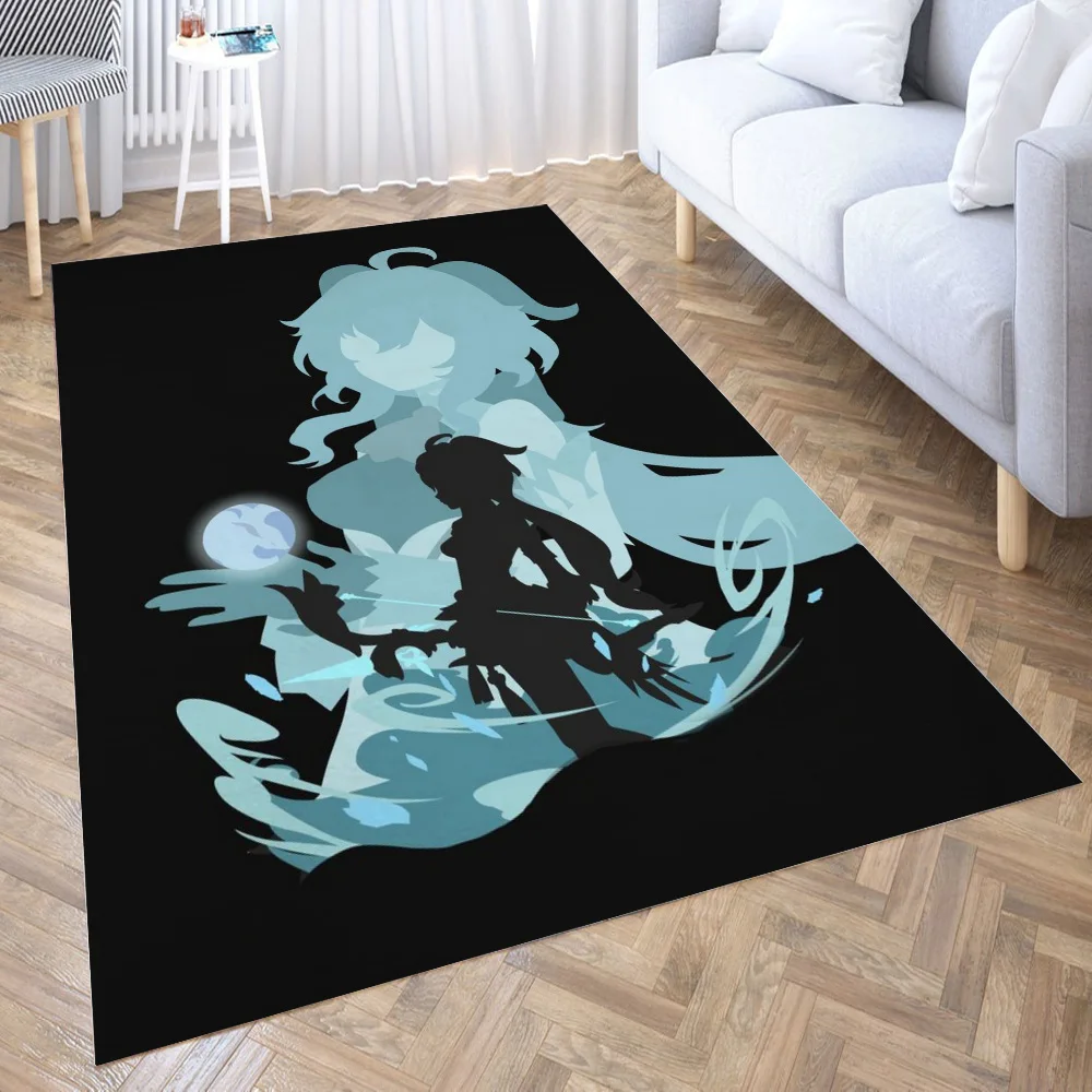 

Ganyu Genshin Impact Area Rug for Living Room Floor Mat Carpet for Bedroom Bedside Entrance Doormat Anti-slip Home Decor