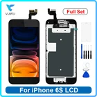 100% протестированный Полный ЖК-экран для iPhone 6S с 3D сенсорным экраном дигитайзер в сборе + фронтальная камера + Главная Кнопка + Инструменты