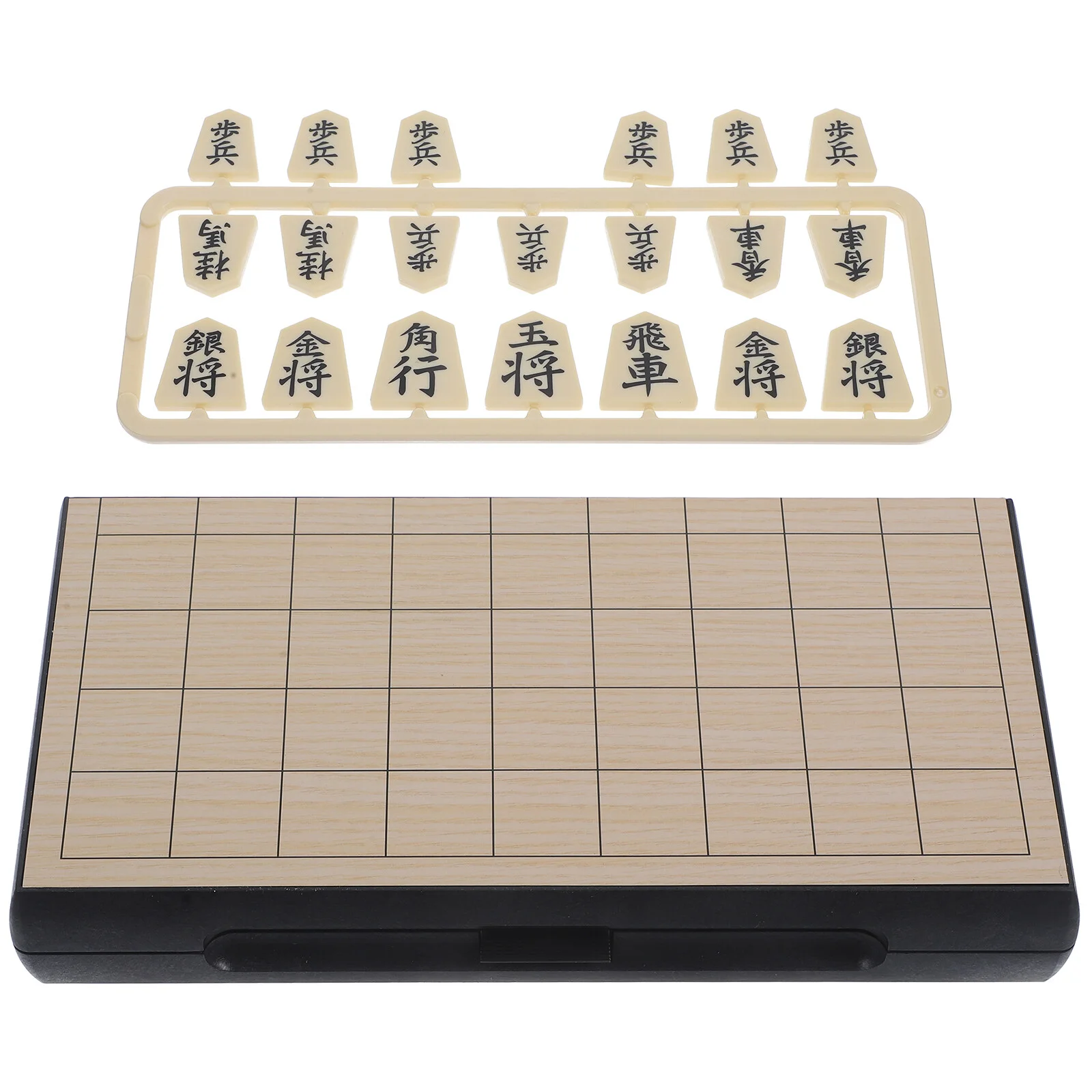 

Shogi Japanese Chess Set with Pieces Magnetic Folding Chess Board International Checker Travel Board Game Set for Kids and