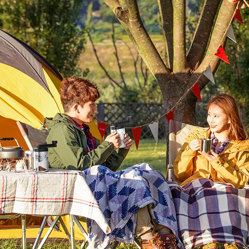 Ручная кофемолка конусная мельница для кофейных зерен и специй регулируемая