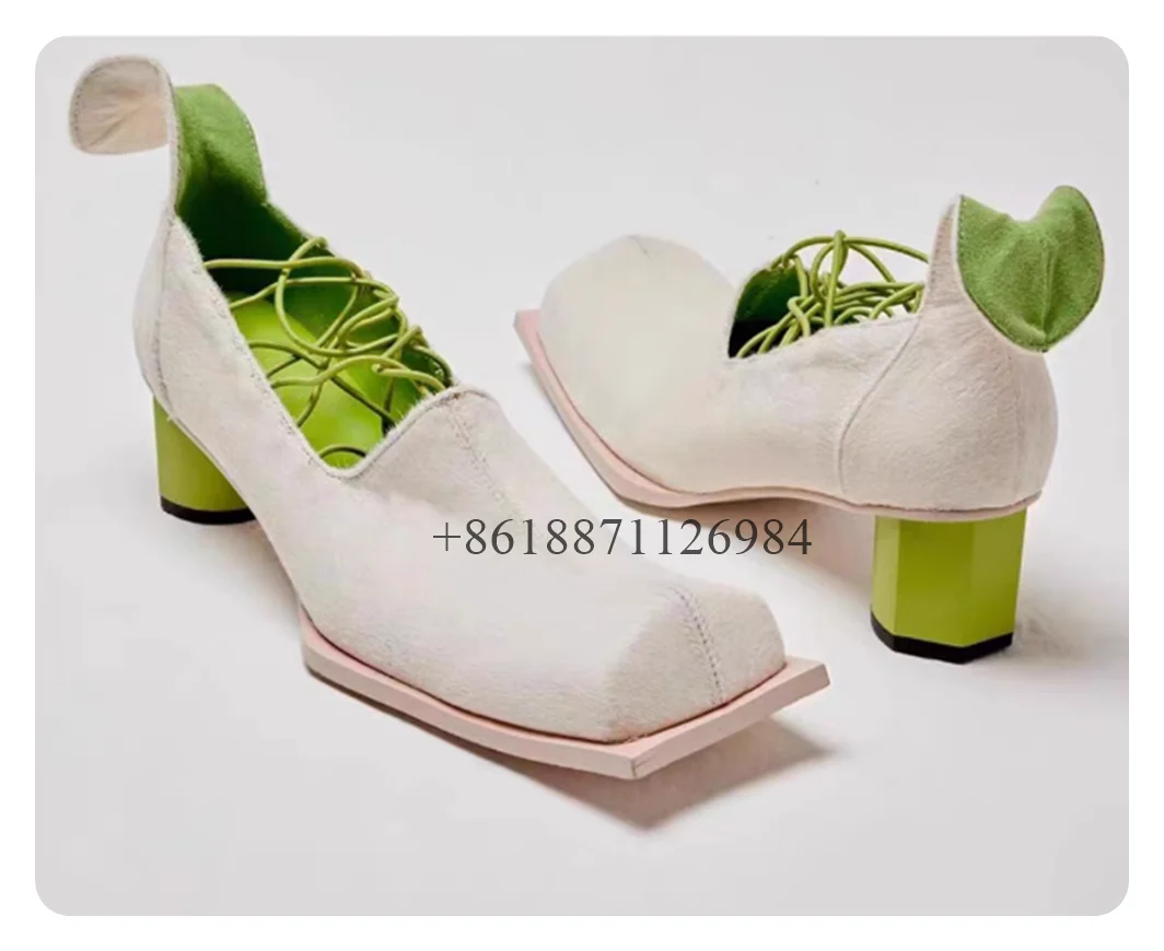 Женские туфли-лодочки из лакированной кожи с квадратным носком на высоком