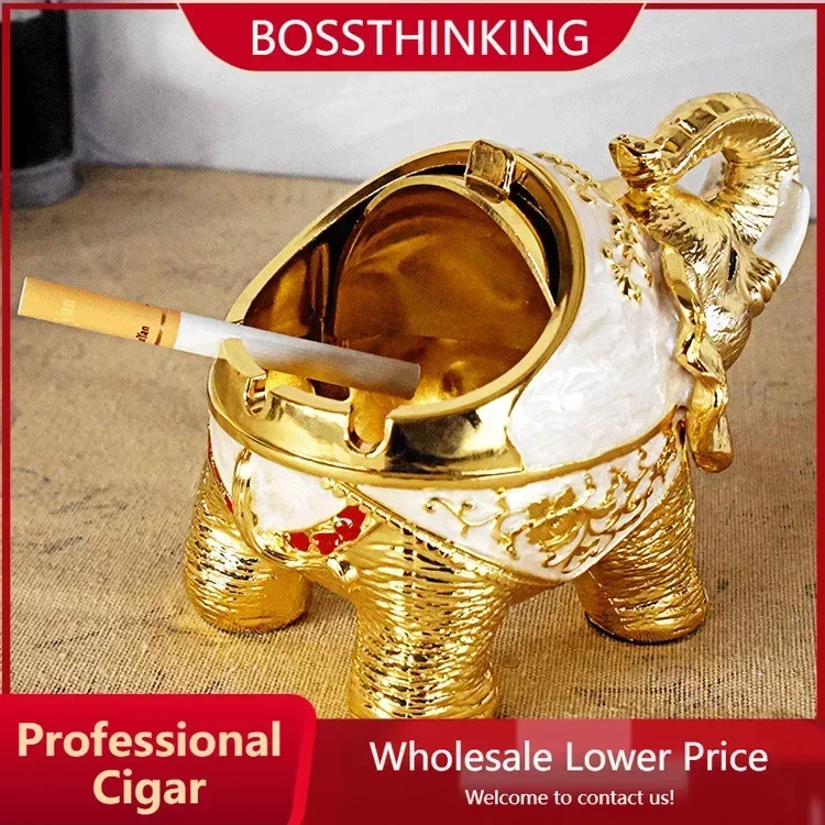 Креативная металлическая пепельница для сигар в форме слона модная гостиной