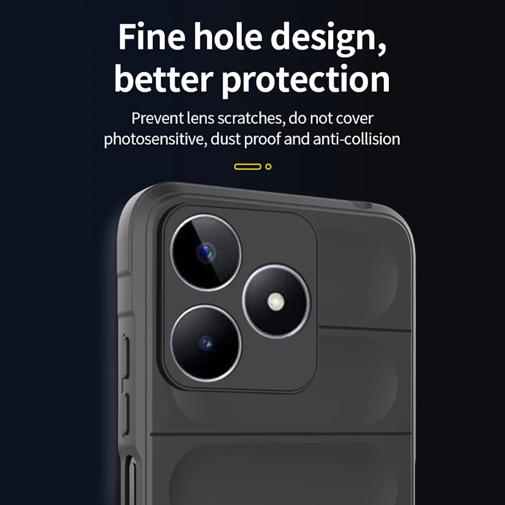 Мягкая задняя крышка из жидкого силикона для Realme C53 4G чехол Противоскользящий