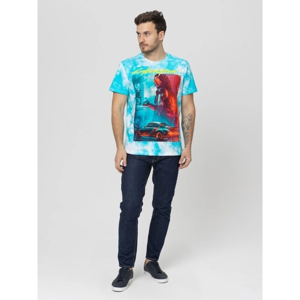 Футболка мужская FortyFour MT007 голубой хлопок 100% |