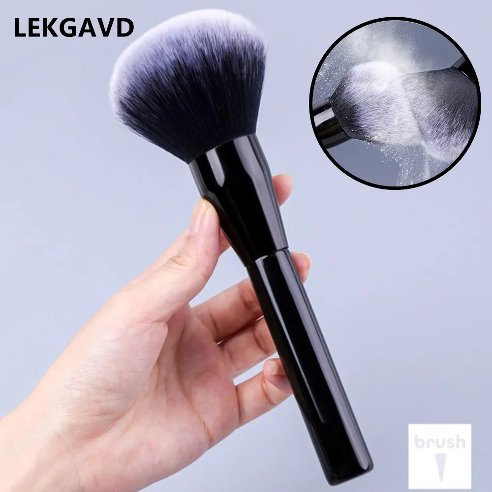 

2 вида кистей для макияжа огромная рассыпчатая пудра для основы для макияжа мягкая пушистая черная искусственная Косметика Инструмент