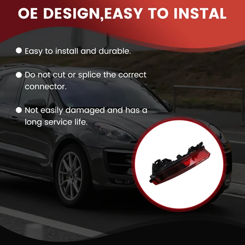 Car Rear Bumper Reflector Light For Porsche Macan 95B. 3 2022-2024