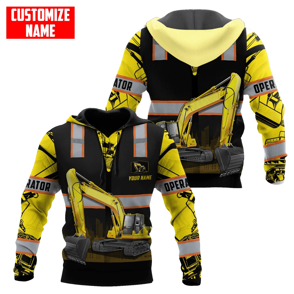 

Excavator Heavy Equipment Operator 3D Printed Hoodies Men/women Hipster Yellow Streetwear Outfit Hiphop Hoody Sweatshirts Tops