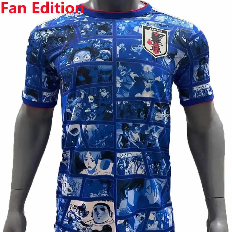 

New 2022 Japan Anime Joint Football Jersey ONE PIEC Slamdunk Conan Cartoon Soccer Shirt Mens Breathable Tops Fan Edition Replica
