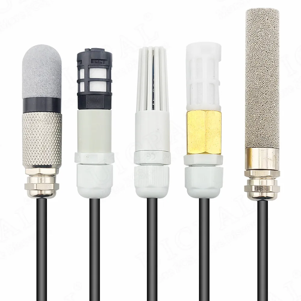 RS485 Sıcaklık Nem Sensörü Modülü Prob Kablosu Modbus RTU IP67 Su Geçirmez PE PVC Metal -40 ° C 85'e kadar ° C Sensör Modülleri 20CM