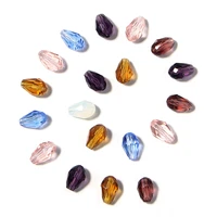 30pcs multicolor glass crystal teardrop beads for jewelry making necklace diy accessories faceted crystal briolette wholesale