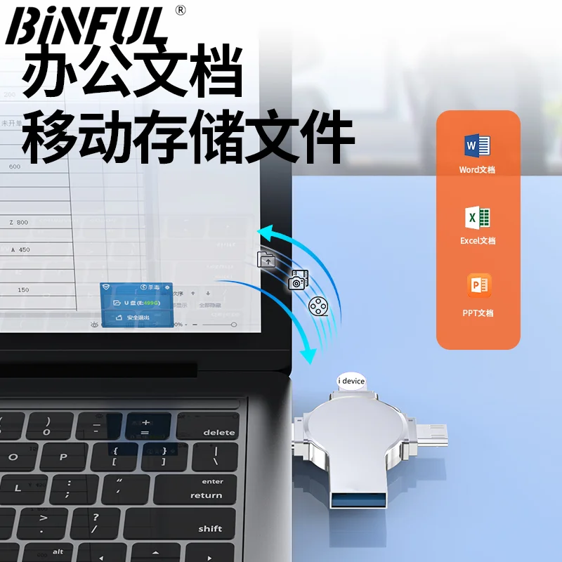 BINFUL Photo Stick 512GB 256GB 2 ТБ 1TB для флэш-накопителя iPhone 15/14/13/12pro /11Pro/6/7/8/XR/X iPad Android PC Mac