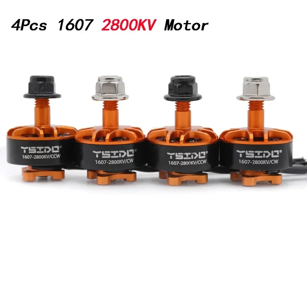 Фото 4 шт. бесщеточные моторы 1607 2800KV 3850KV CW/CCW 2-4S Lipo для дальнобойных радиоуправляемых гоночных дронов Frees №3