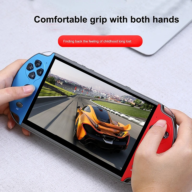 Портативная игровая консоль X7 с HD-экраном 4,3 дюйма, портативная игровая видеоприставка в ретро стиле, 1000 + классических игр, подарок для дете...