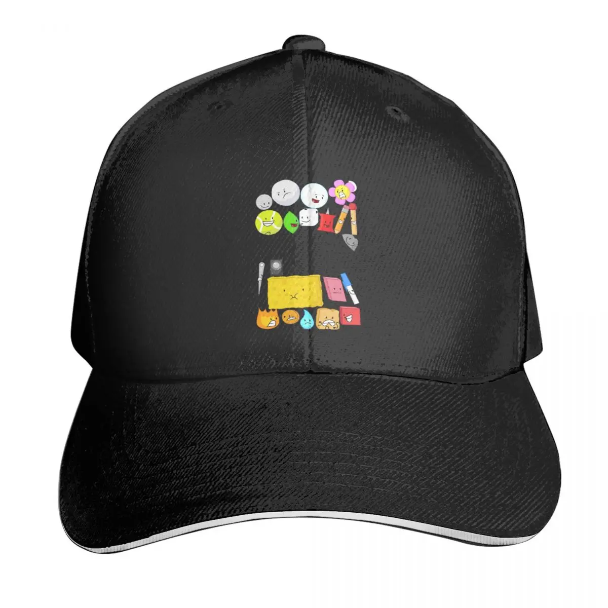 

BFDI Poster White Casquette, Polyester Cap Customizable Adult For Travel