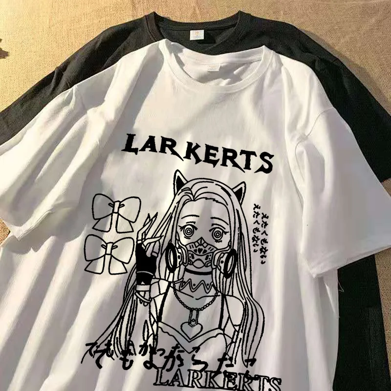 

Harajuku Anime Oversized T Shirt Women Gothic Punk Street Tops Cartoon O-Neck Loose Short Sleeve Women Summer Clothes Woman