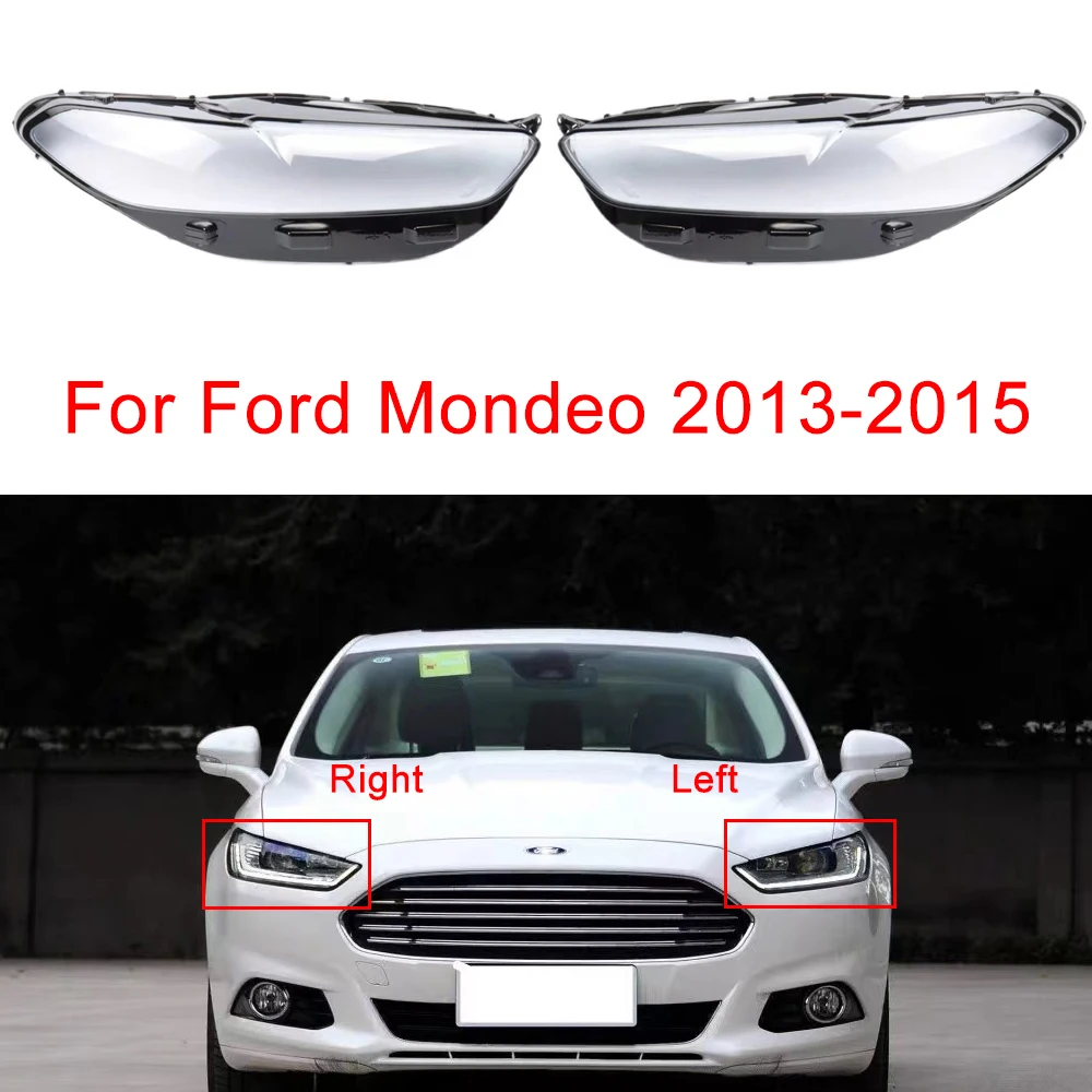 

Крышка передней фары автомобиля для Ford Mondeo 2013 2014 2015, Налобные фонари, прозрачный стеклянный корпус лампы, крышка фар, крышки объектива