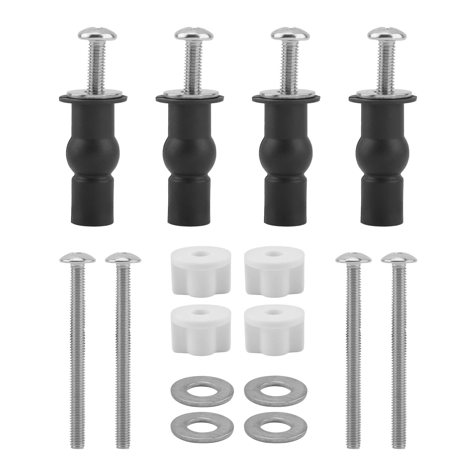 

28pcs Easy To Install Repair Replacement Parts Stainless Steel Toilet Seat Screw Set Fixtures Universal Blind Hole Top Fixing