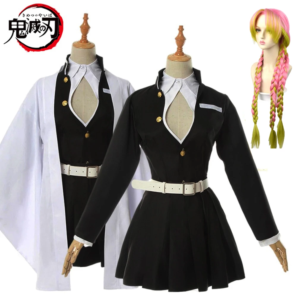

Kanroji Mitsuri Cosplay Anime Demon Slayer Kanroji Mitsuri Cosplay Costumes Kimetu No Yaiba Wig Uniform Halloween Costumes Women