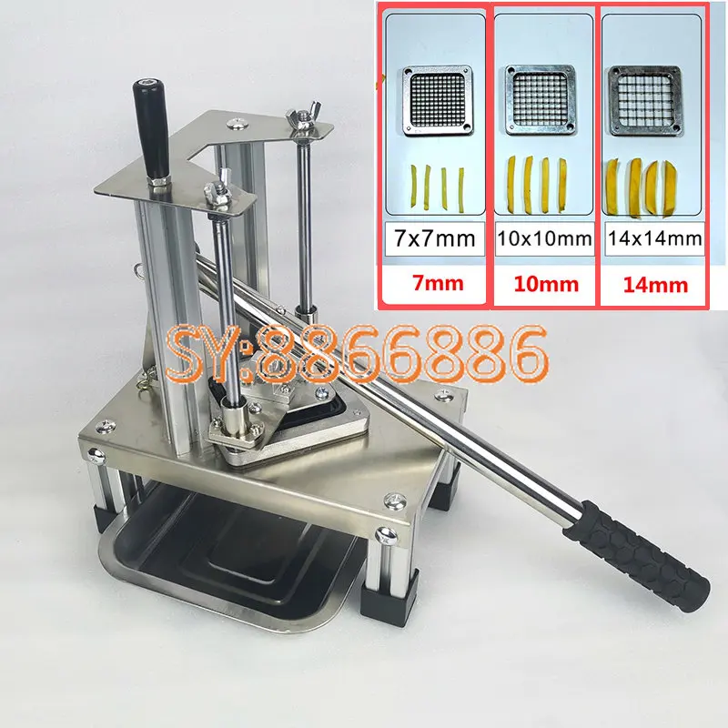 

Commercial French Fry Cutter Stainless Steel Potatos Strips Slicer Vegetable Fruit Potatos Chips Hand Press Cutting Machine