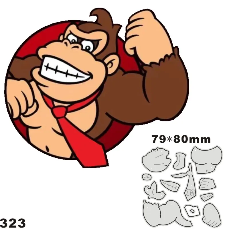 

Металлические штампы, трафареты, обезьянка для рукоделия, скрапбукинг, фотобумага, тиснение картой, новинка 2022, высечка