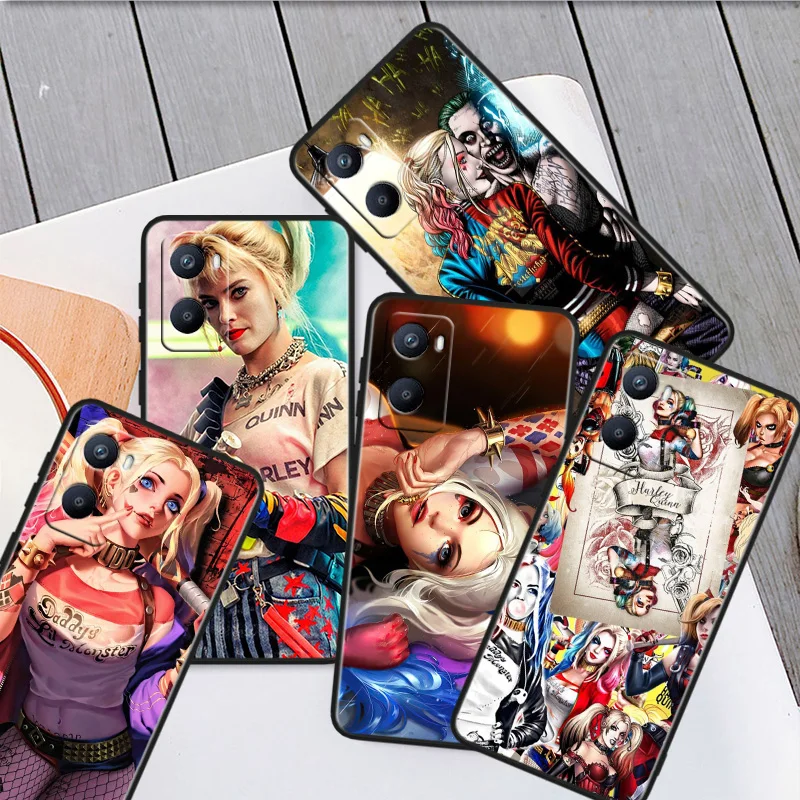 Harley Quinn DC Cute чехол для телефона для OPPO A56S A55 A54S A53S A52 A33 A32 A31 A16S A16 A12 A11S A9 A5 2020 черный чехол