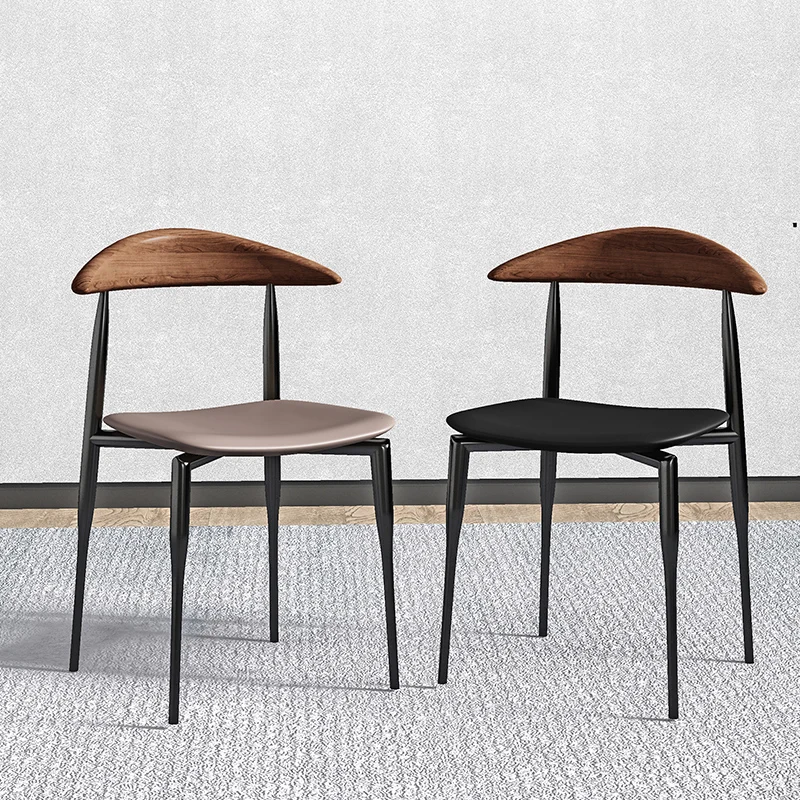 

Nordic Comfortable Dining Chairs Metal Minimalist Ergonomic Lounge Chair Designer Office Silla Comedor Kitchen Furniture