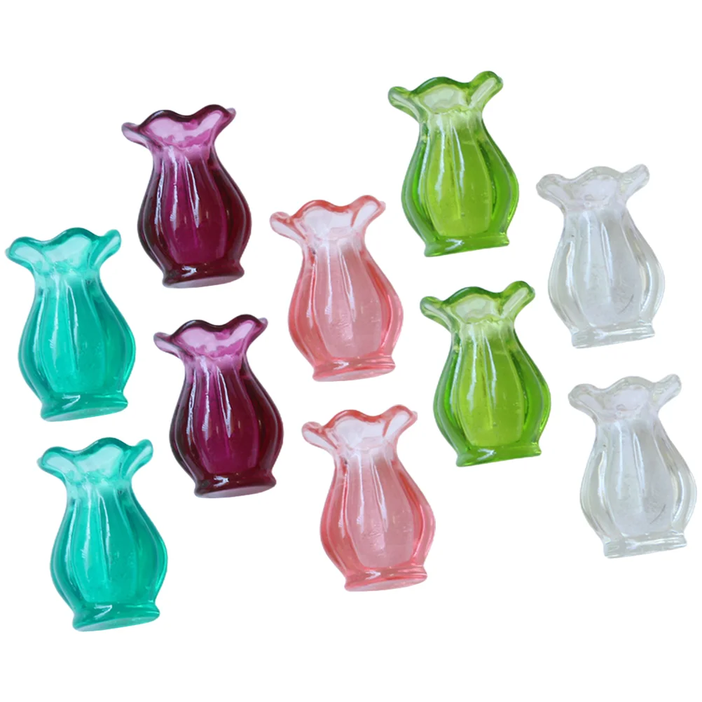 

Vase Vases Miniature Mini Furniture Single Model Accessories Micro Landscape Ornament Flowers Pots Toys Fine Mouth Decor Kid