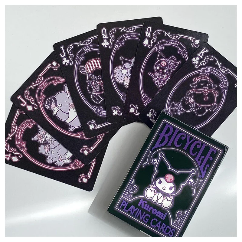 

Мультяшные Sanrioed серии My Melody Cinnamoroll Kuromi Hellokittys милые покерные Kawaii настольные карты игральные карты детская игрушка подарок