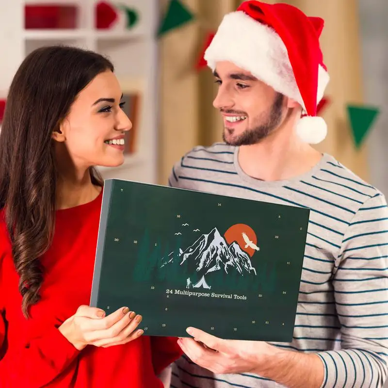 Рождественский календарь наборы для выживания мужчин 24-дневный адвент-календарь