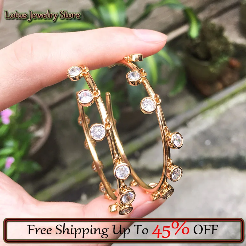 

Новые Круглые Женские серьги-кольца, оптовая продажа, серьги-подвески с радужным кубическим цирконием, женские индивидуальные роскошные свадебные украшения, подарок