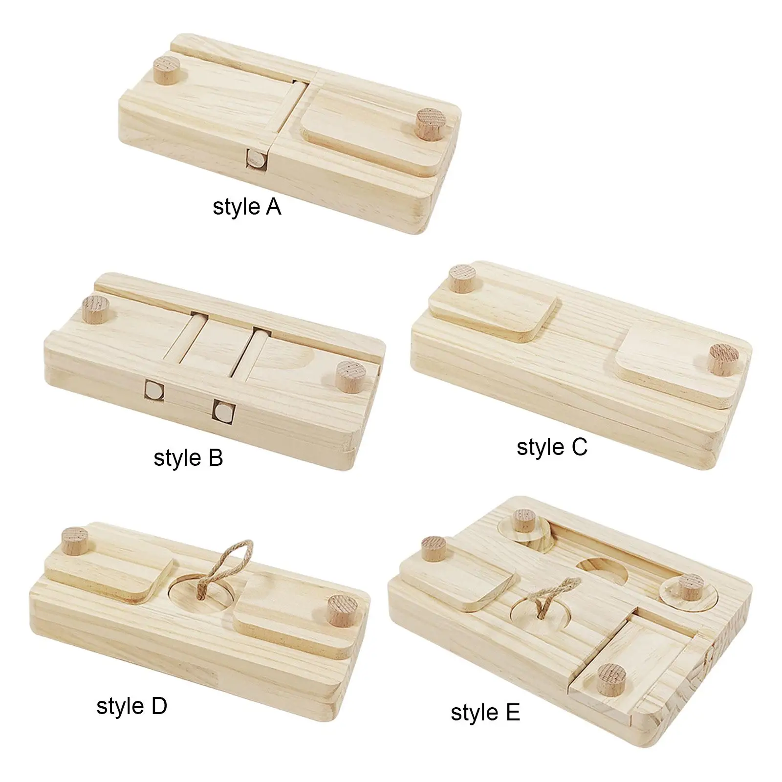 

Wooden Enrichment Foraging Toy Chew Toys Food Hidden Feeding Toys Interactive for Chinchilla Rabbit Hamster Mouse Small Animals