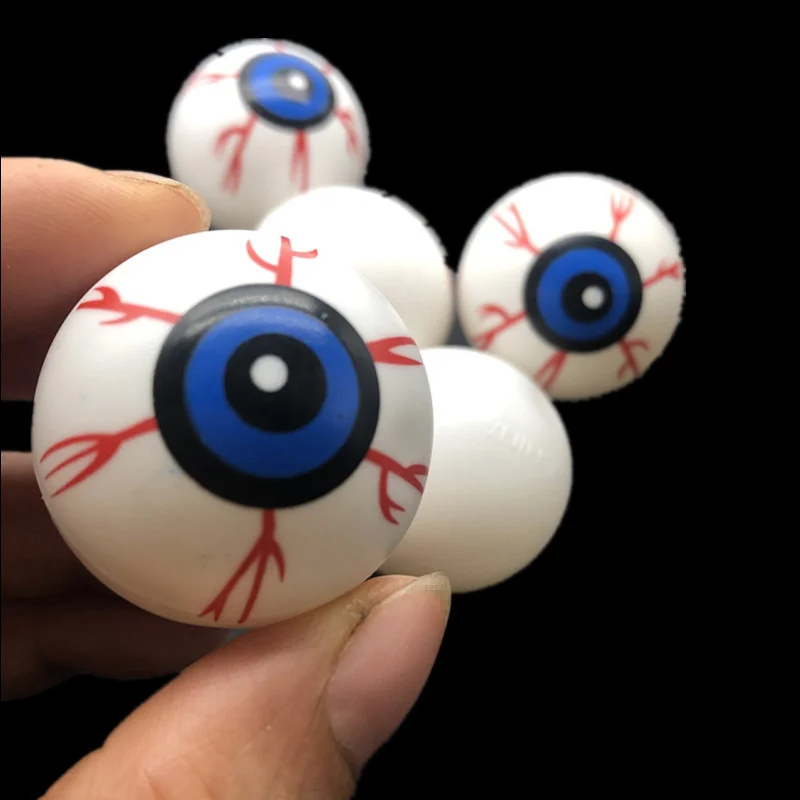 

6/12pcs Hollow Eyeball Halloween Decoration Props PS Bloodshot Eyeball Simulation Props Bouncing Toys Party Horror Supplies