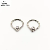 fashion g23 titanium heart nose ring punk style body piercing jewelry nose lip cartilage tragus auricle piercing