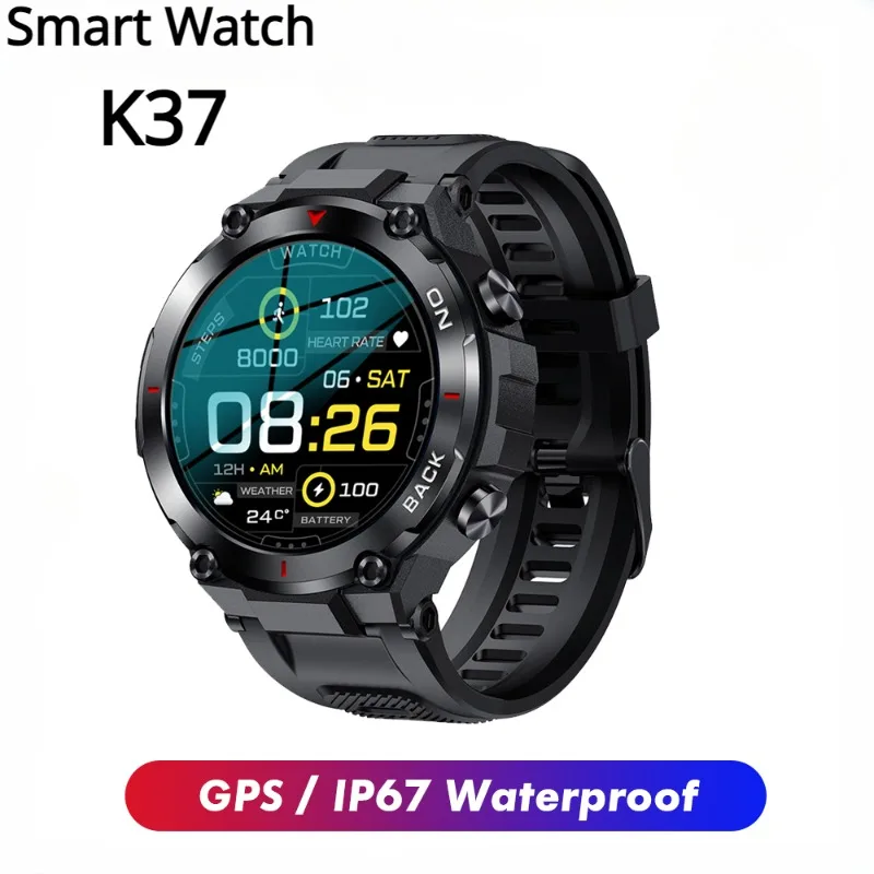 

K37 Smart Watch 1.32'' Full-touch Screen Smartwatches GPS Navigation IP67 Waterproof Fitness/Health Monitor Smart Watch 2023 New